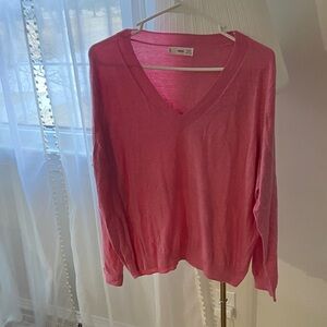 Mango Pink V-Neck Sweater